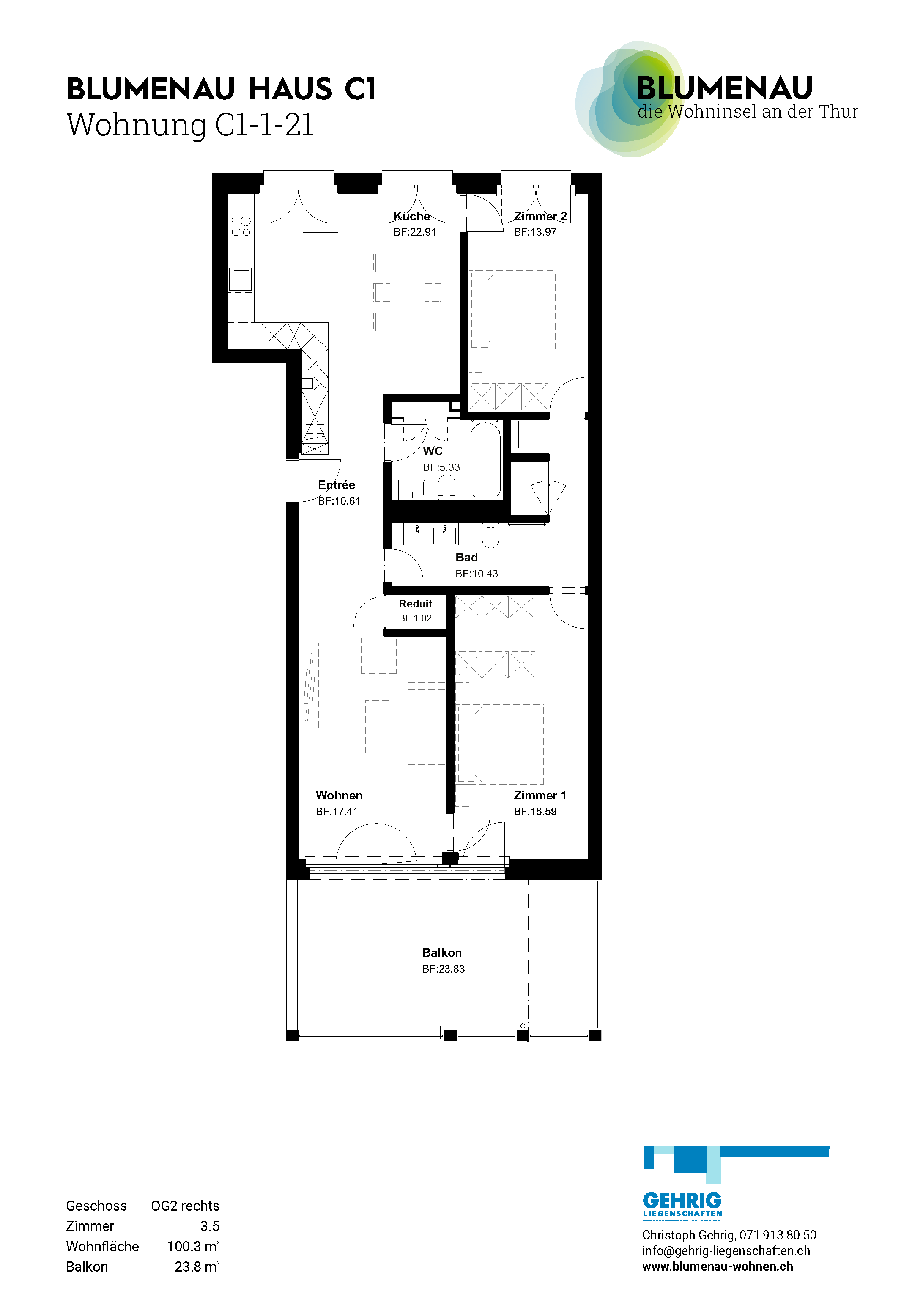 C1-1-21 - Blumenau – Die Wohninsel an der Thur