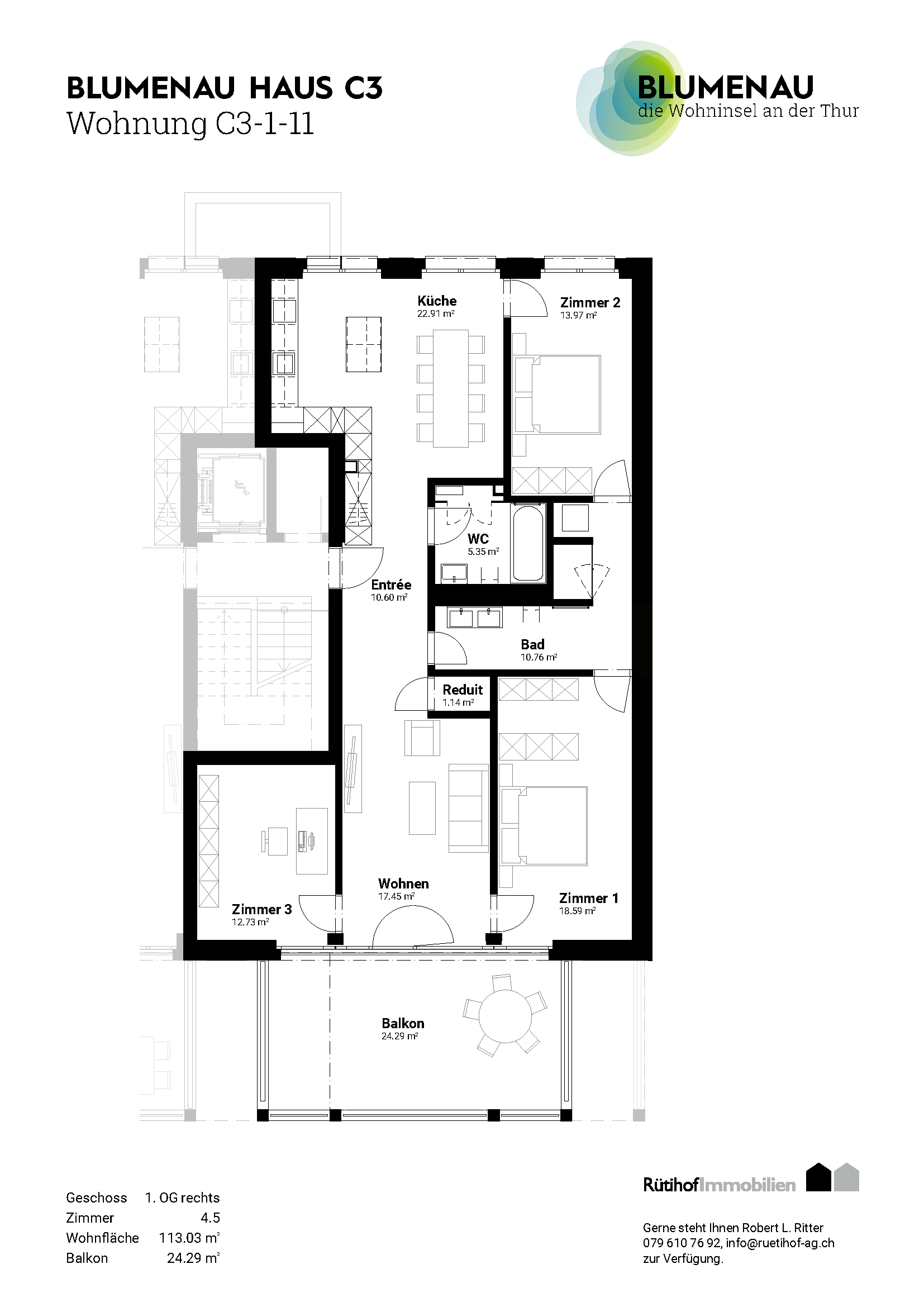 C3-1-11 - Blumenau – Die Wohninsel an der Thur