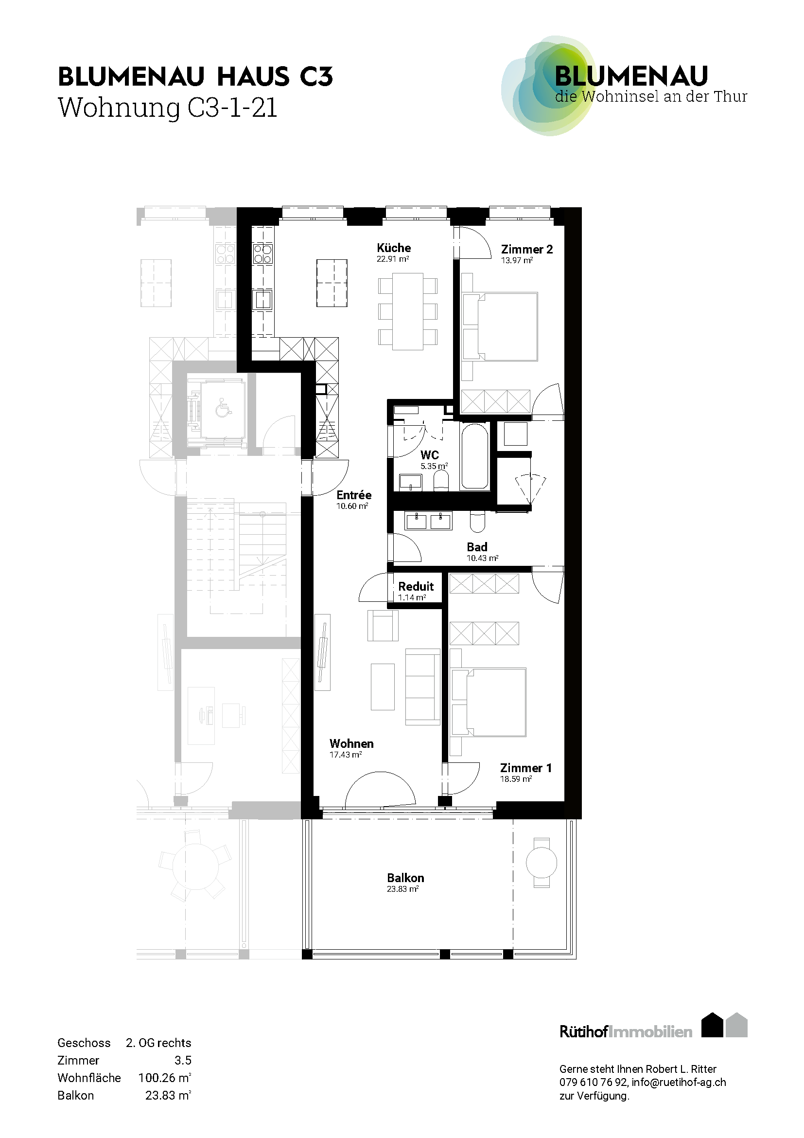 C3-1-21 - Blumenau – Die Wohninsel an der Thur