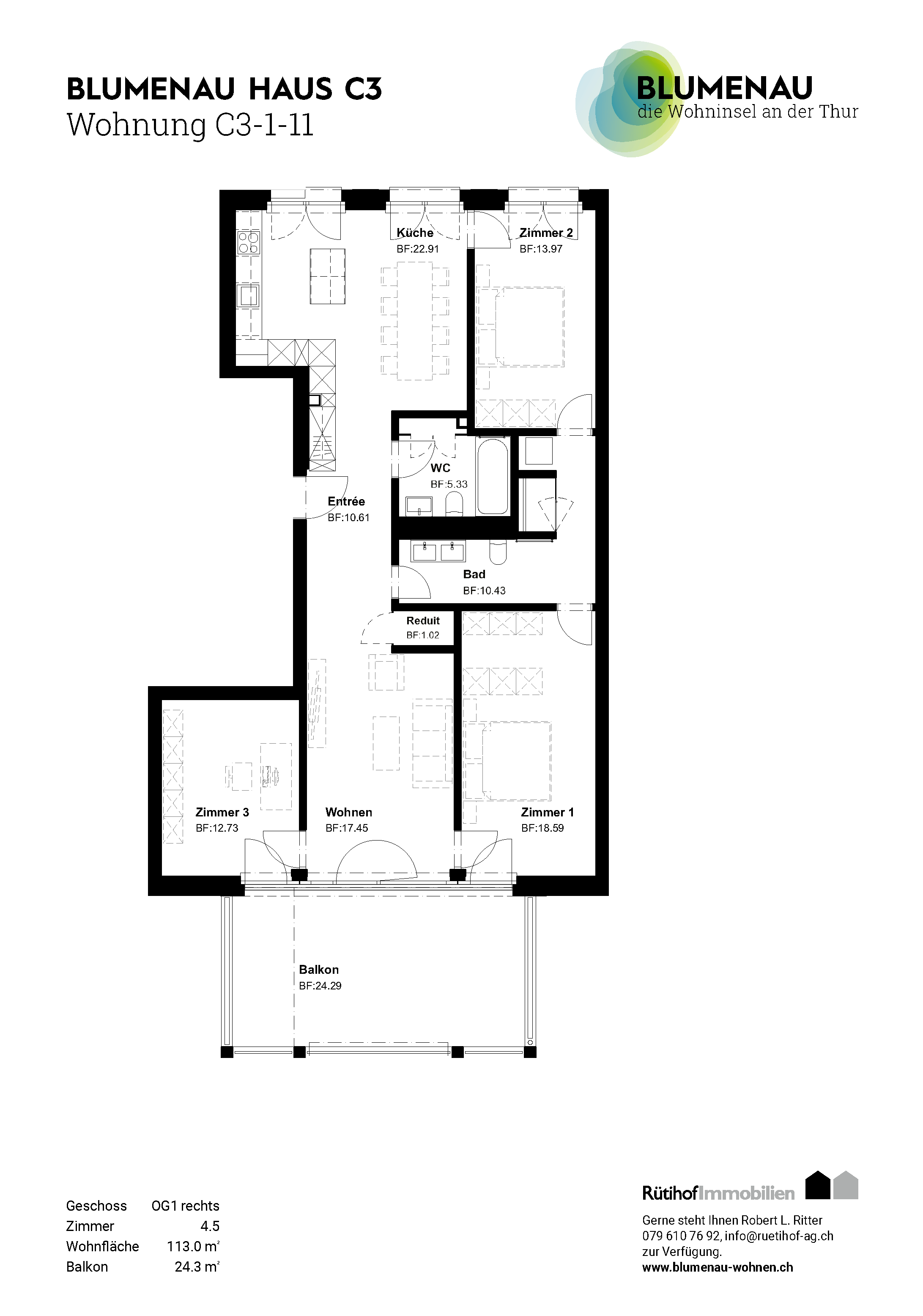 C3-1-11 - Blumenau – Die Wohninsel an der Thur