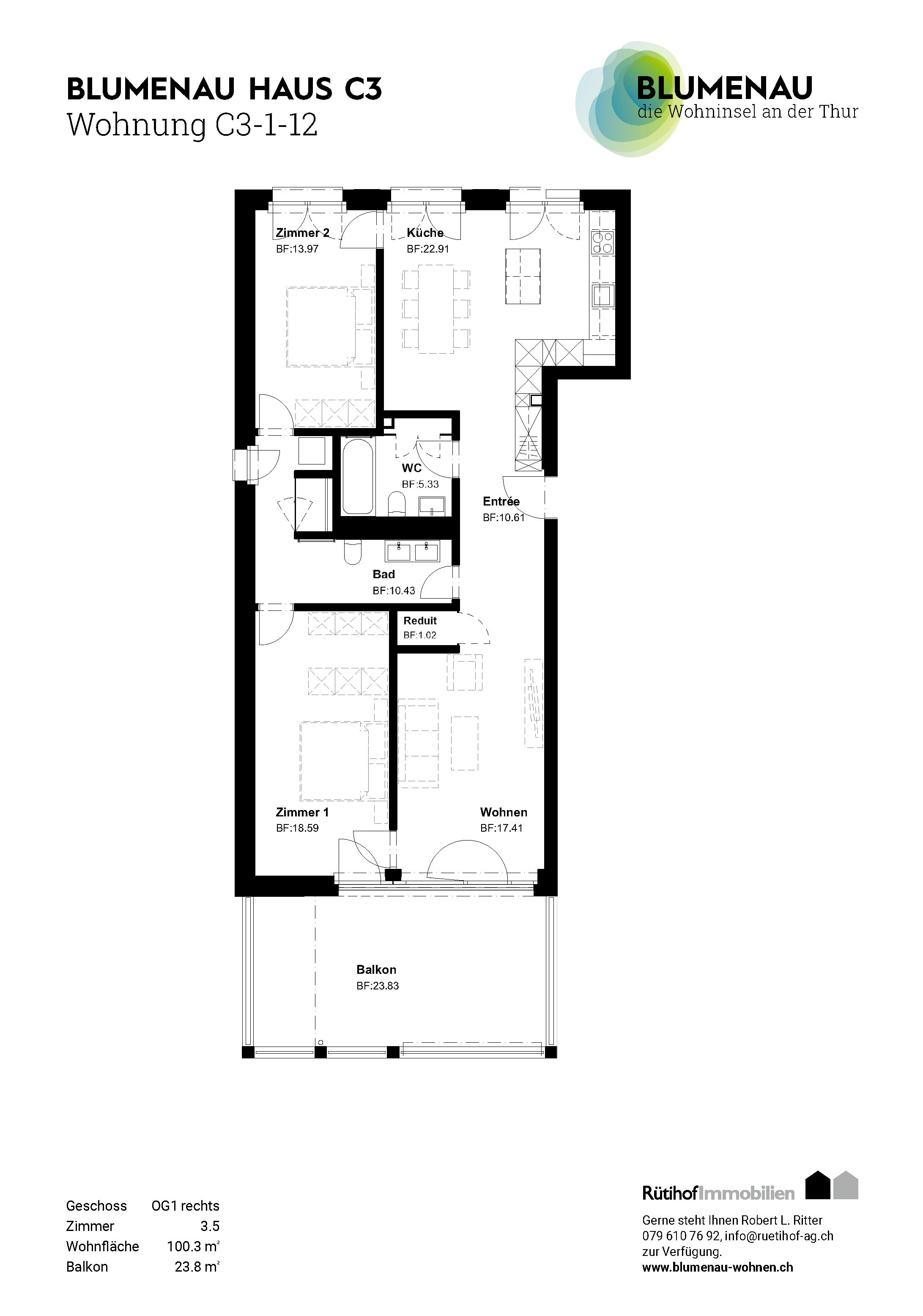 C3-1-12 - Blumenau – Die Wohninsel an der Thur