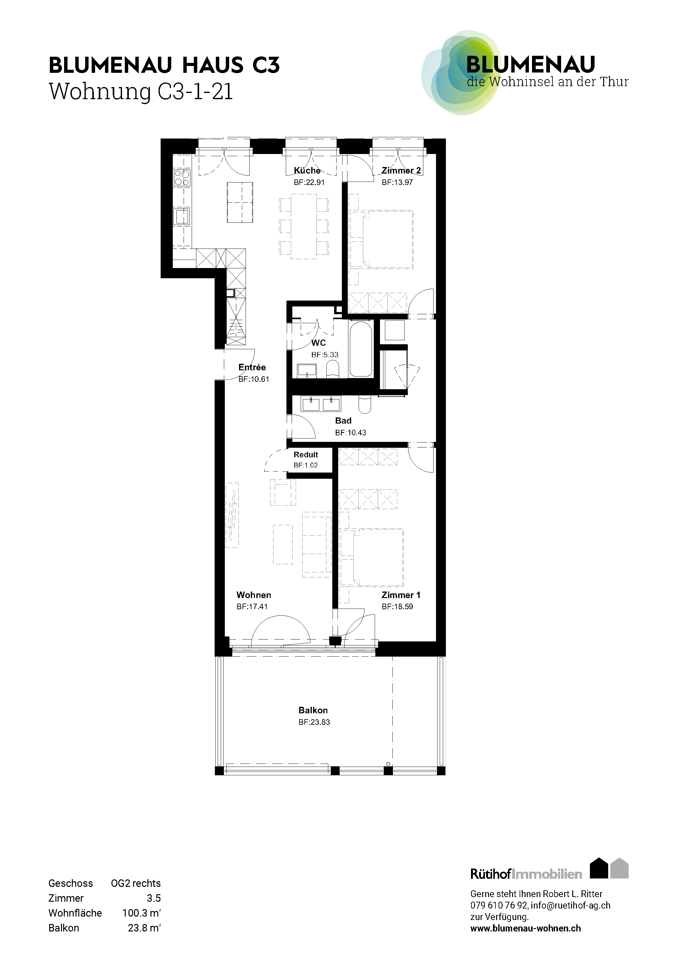 C3-1-21 - Blumenau – Die Wohninsel an der Thur