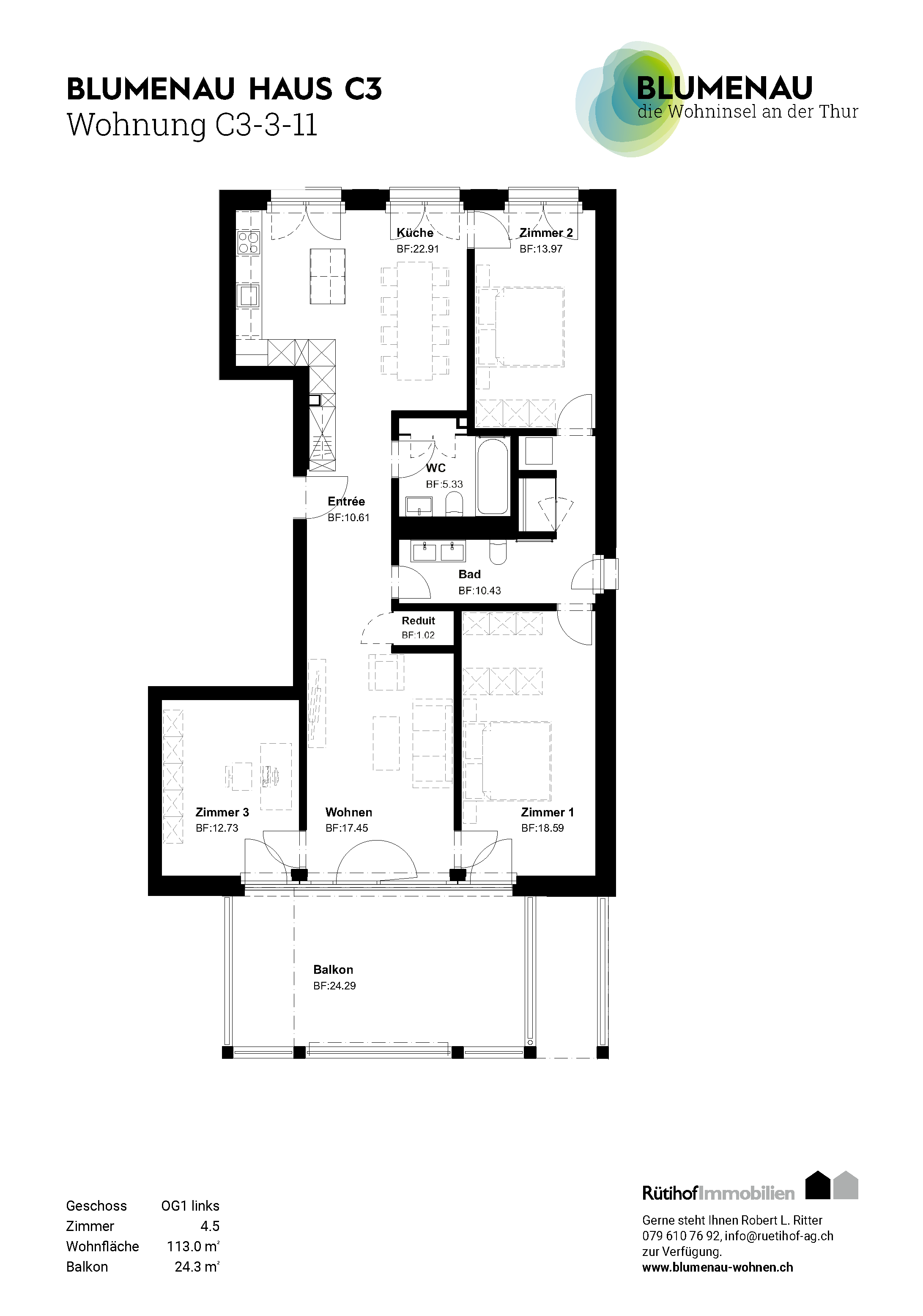 C3-3-11 - Blumenau – Die Wohninsel an der Thur